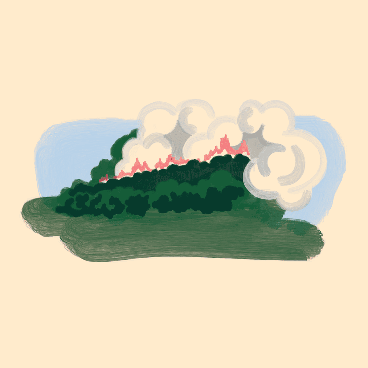 illustration με πυρκαγιά